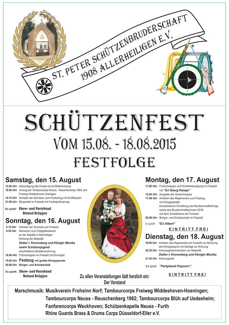 Offizielles Plakat zum Schützenfest 2015